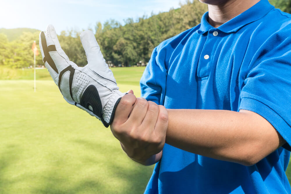 Three reasons for pain in outside of leading wrist from golf