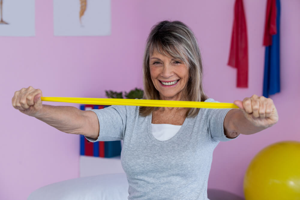 Two exercises you might do in physical therapy after scoliosis surgery