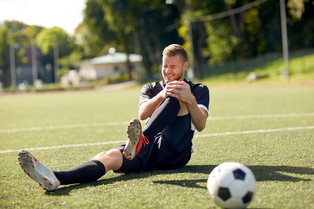 What injuries can be caused by slips, trips and falls during sports?